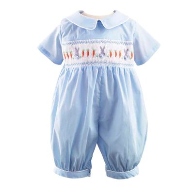 Gender Neutral Outfits, Prince Archie, Rachel Riley, Smocked Clothes, Kids Garments, Girls Smock, Holiday Clothes, Hand Smock, Blue Bunny