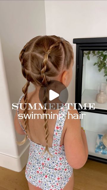 Beach Hairstyles For Kids, Girls Pool Hairstyles, Beach Hair For Kids, Kids Beach Hairstyles, Hair For Beach Day, Pool Hairstyles For Kids, Swimming Hairstyles For Kids, Kids Pool Hairstyles, Hairstyles For Swimming Kids