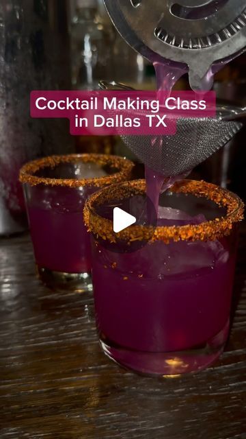 Dallas Content Creator on Instagram: "There’s a full craft cocktail bar @peoplesdallas in Dallas where you can take one of their cocktail making classes. They offer classes 6 days a week, on Sundays there is a DJ and they do have themed classes. This 75 minute class is $50 per person, which includes complimentary champagne, making 2 signature cocktails & learning the proper techniques to make a cocktail. You also have the option to add a charcuterie or hummus board to your experience.   Royalty royalty royalty Rico Suave  The 2 cocktails you make depends on the instructor teaching the class. We had Akira and she was great! We made the royalty royalty royalty cocktail which had white and pineapple rum & then the Rico sauve which had tequila and passion fruit liqueur. Everyone has their own Mixology Class Setup, Pineapple Rum, Cocktail Bar, Cocktail Making, Passion Fruit, Craft Cocktails, Signature Cocktail, Mixology, Content Creator