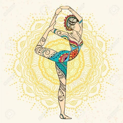 Happy Birthday Yoga, Birthday Yoga, Yoga Drawing, Yoga Inspiration Quotes, Yoga Kundalini, Yoga Girls, Girls Drawing, Mandala Doodle, Dance Paintings