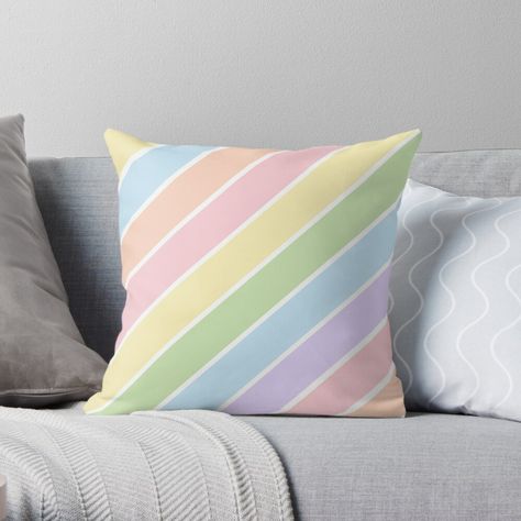 Pastel Pillow, Day Planner Template, Aesthetic Rainbow, Pastel Pillows, Cute Pillow, Rainbow Pastel, Rainbow Room, Room Stuff, Aesthetic Cute