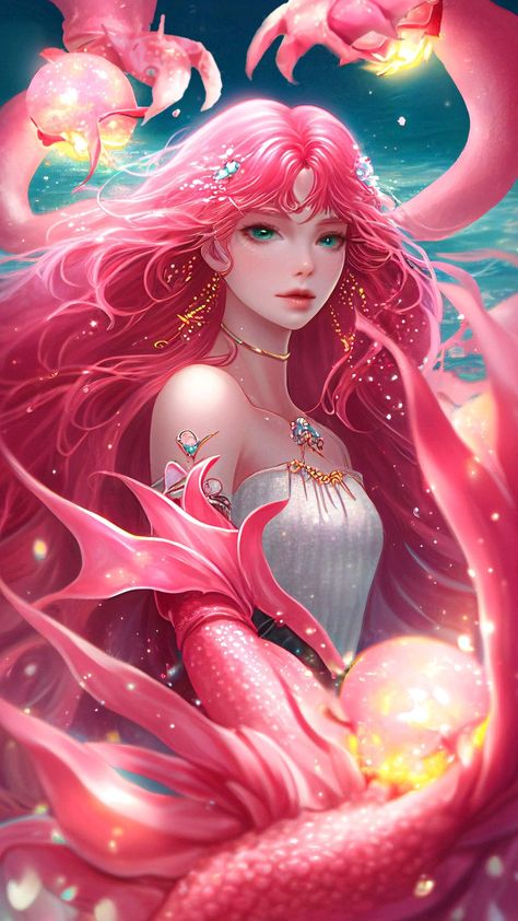 Ocean Heart, My Story, Sign Art, Mermaid, Hair, Pink