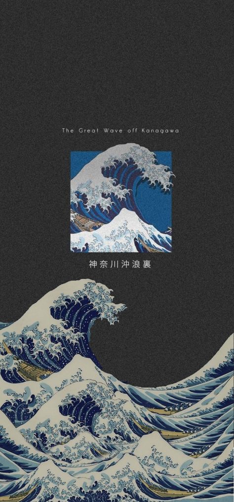 Great Wave Wallpaper Aesthetic, The Great Wave Off Kanagawa Aesthetic, Japanese Wallpaper Android, The Great Kanagawa Wave, Wave Drawing Wallpaper, Anime Waves Wallpaper, Great Wave Off Kanagawa Wallpaper Iphone, Art For Arts Sake, Japanese Wave Wallpaper Iphone