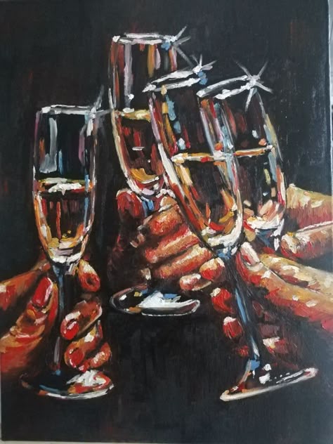 Wine Painting, Edouard Manet, Wine Glass Art, Modern Art Decor, Wine Art, Bar Art, A Level Art, Aesthetic Painting, Norman Rockwell