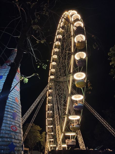 Night Aesthetic Enchanted Kingdom Enchanted Kingdom Aesthetic, Kingdom Aesthetic, Enchanted Kingdom, Night View, Night Aesthetic, Ferris Wheel, Enchanted, Actors & Actresses, Wheel