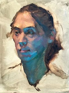 Portrait Sketch of Ifat Watts Atelier, Portraiture Painting, Semi Realism, Pastel Portraits, Figurative Artwork, Tableau Art, Oil Portrait, Oil Painting Portrait, Colorful Portrait