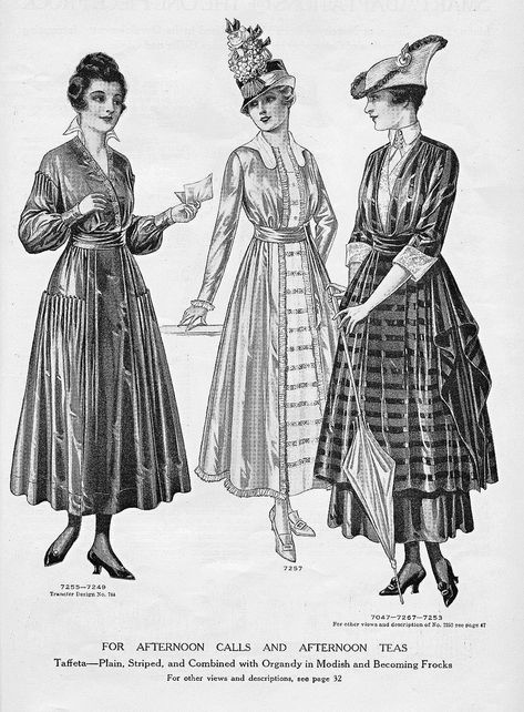 1916 Fashion, 10s Fashion, Fashion 1910, 1910s Fashion, 1920 Fashion, Fashion Illustration Vintage, 20th Century Fashion, Images Vintage, Edwardian Fashion