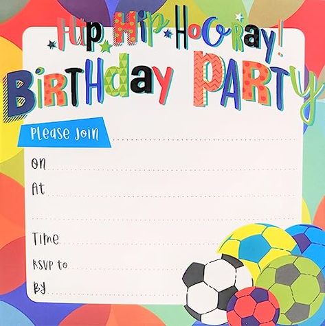 Football Party Bags, Soccer Party Invitations, Football Birthday Party Invitations, Football Party Invitations, Football Birthday Invitations, Invites Birthday, 12 Birthday, Football Birthday Party, Birthday Party Invites