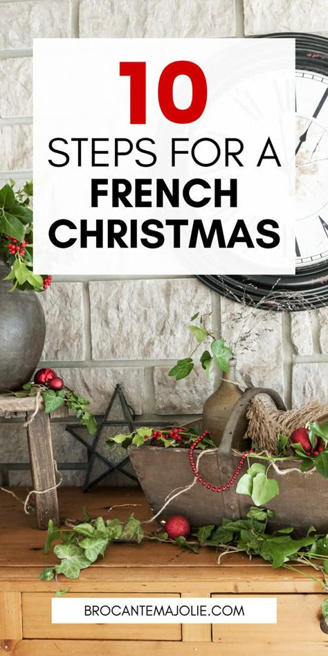 European Christmas Decor, French Country Christmas Tree, French Country Christmas Decor, French Christmas Decor, French Country Ideas, Country Christmas Decor, Country Christmas Trees, Big Christmas Tree, French Country Christmas