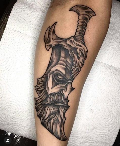 Zeus Tattoos, Nordic Tattoos, Scandinavian Tattoo, Zeus Tattoo, Gamer Tattoos, Spartan Tattoo, Tattoo Lettering Design, Nordic Culture, Greek Mythology Tattoos