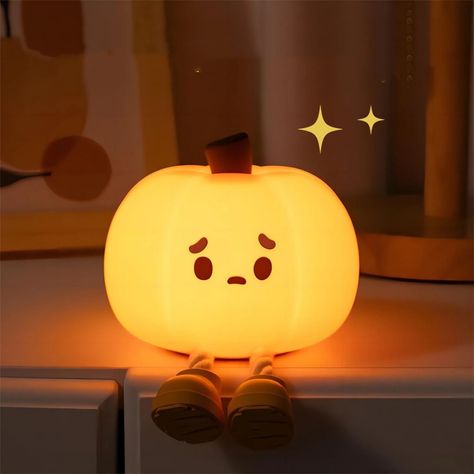 Light up your Halloween nights with these cute and safe Pumpkin Night Lights! 🎃✨ Made of soft silicone, these decorations are perfect for adding a festive touch to your home. #HalloweenDecor #NightLights #PumpkinLights #HomeDecor #LEDLamp 🧡  #NightLight #Halloween #eBay #Pumpkin #NightLights Halloween Baby Gift, Pumpkin Lamp, Pumpkin Night, Pumpkin Lights, Small Pumpkins, Battery Lights, Night Light Lamp, Cute Pumpkin, Halloween Night