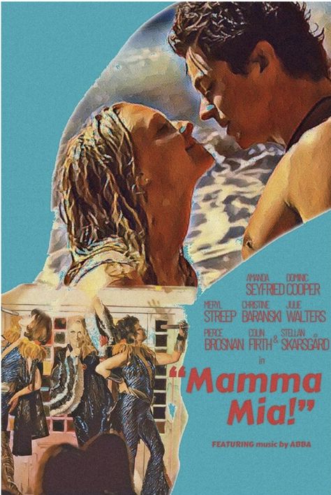 Mamma Mia Poster, Dorm Art, Vintage Poster Design, Movie Poster Wall, Poster Room, Cinema Posters, Picture Collage Wall, Collage Poster, Movie Poster Art