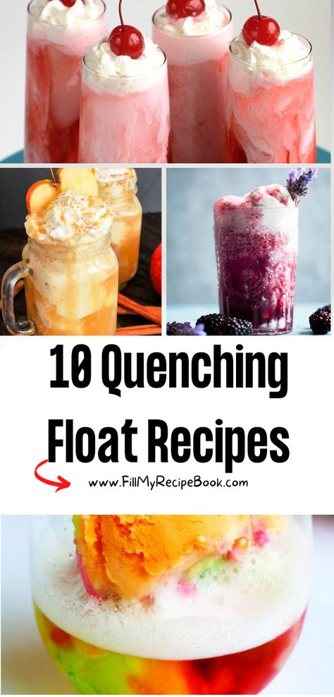 Ice Cream Floats Recipes, Soda Floats Bar, Boozy Ice Cream Floats, Ice Cream Soda Recipe, Soda Floats Recipes, Float Drink Ideas, Float Bar Ice Cream, Cream Soda Float, Ice Cream Drinks Nonalcoholic