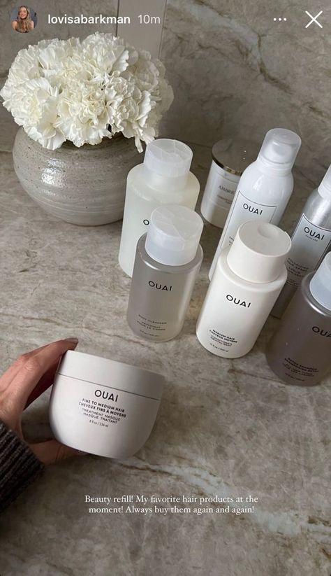 Ouai hair, Haircare, hair styles, summer hair routine, best shampoos, best hair care products Ouai Hair, Ouai Haircare, Hair Masque, Healthy Hair Tips, Pretty Skin Care, Hair Setting, Skin Care Brands, Vanilla Girl, Moisturize Hair