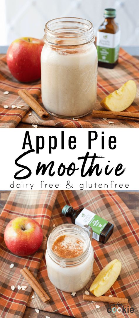 Dairy Free Shakes, Smoothie Bowl Vegan, Apple Smoothie Recipes, Fall Smoothies, Dairy Free Breakfast Recipes, Gluten Free Smoothie, Liquid Meals, Free Smoothie Recipes, Apple Pie Smoothie