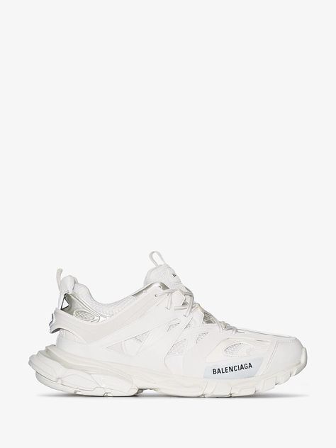 BALENCIAGA BALENCIAGA WHITE TRACK SNEAKERS. #balenciaga #shoes Balenciaga Track Sneaker, Balenciaga Track Sneakers, Track Sneakers, Balenciaga Men, White Sneakers Men, Balenciaga Sneakers, Balenciaga Track, Balenciaga Mens, Leather Cap