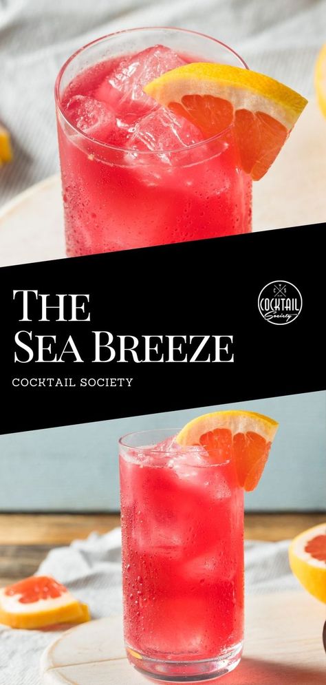 The Sea Breeze cocktail is one of the most iconic drinks from the 90s. But on taking a closer look, you realize the drink based on Vodka and cranberry juice is most likely a lot older. #SeaBreeze #SeaBreezeCocktail #CranberryCocktail #Cocktail #Cocktailrecipe #Vodka #VodkaCocktail #BestCocktails Seabreeze Cocktail, Vodka And Cranberry Juice, Sea Breeze Cocktail, Mimosa Recipes, Grapefruit Vodka, Glow In Dark Party, Mimosa Recipe, Moonshine Recipes, Cranberry Cocktail