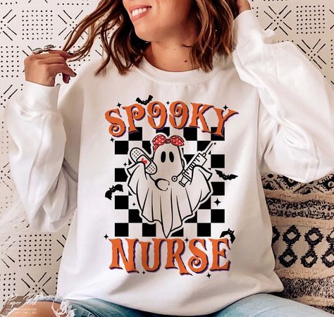 Spooky Vibes Svg, Gifts For Nurse, Funny Halloween Shirts, Nurse Halloween, Sublimation Shirt, Nurse Svg, Travel Tees, Halloween Nurse, Thanksgiving Svg