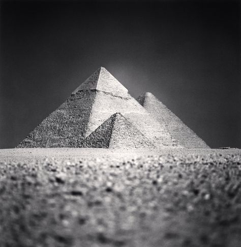 Michael Kenna - GIZA PYRAMIDS, STUDY 5, CAIRO, EGYPT, 2009 | From a unique collection of black and white photography at http://www.1stdibs.com/art/photography/black-white-photography/ Michael Kenna, Giza Pyramids, Ethereal Light, London College, Black And White Landscape, Landscape Features, Cairo Egypt, Giza, Black White Photos