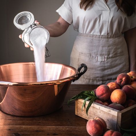 DESCRIPTION These copper pans are genuine traditional utensils used for bringing sugar or fruit to a boil to make jams, jellies, or preserves. Made of copper, the best heat conductor Traditional cast iron handles firmly riveted Preserve the natural color of fruits Made in France Diameter: 15.75" Height: 5.7" Thickness: 1.7mm Capacity: 12.7qt USE & CARE All cooktops except induction Clean with de Buyer copper cleaner Dishwasher safe but without alkaline detergent use Copper Bakeware, Copper Cleaner, Cast Iron Handles, Jam Pot, Copper Pans, Copper Cookware, Vegetable Curry, Copper Pots, Homemade Jam