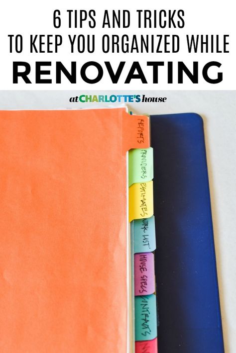 When we renovated our first house, this binder was critical in keeping me organized with all the estimates and details... see how I made this renovation binder. #organizing #renovation #tipsforrenovating #constructiontips Home Renovation Binder, Homeowner Binder, House Binder Organization, House Binder, Renovation Hacks, Renovation Planner, Easy Home Improvement Projects, Office Tips, First House