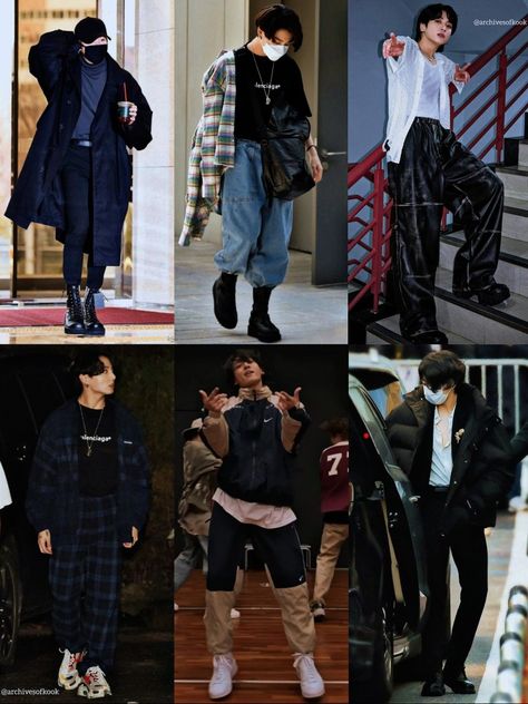 Jungkook Outfits Aesthetic, Jungkook Street Style, Jungkook Style Outfit Girl, Jungkook Fashion Style, Jungkook Style Outfit, Jungkook Balenciaga, Jungkook Outfit Inspired, Jungkook Outfits, Jungkook Fashion