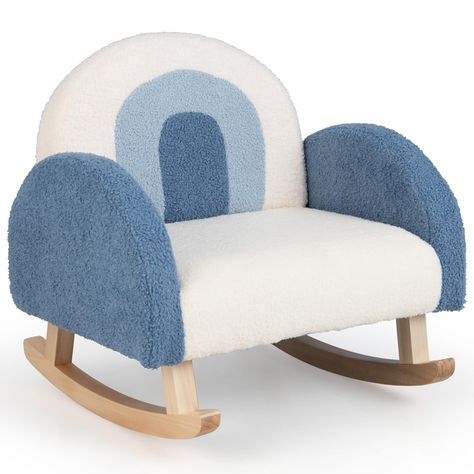 Blue Rocking Chair, Toddler Rocking Chair, Toddler Sofa, Baby Rocking Chair, Kids Rocking Chair, Upholstered Rocking Chairs, Kids Armchair, Blue Armchair, Kids Sofa