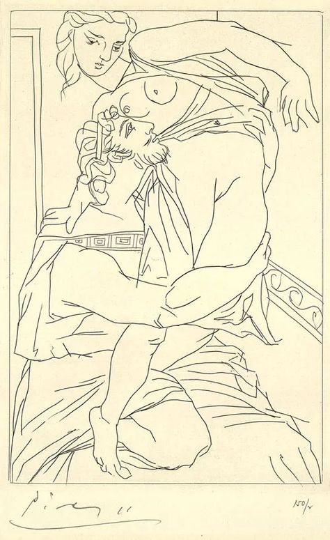 Picasso’s Rare 1934 Etchings for a Racy Ancient Greek Comedy – The Marginalian Sketch Diary, Pablo Picasso Drawings, Picasso Sketches, Picasso Drawing, Picasso Art, Georges Braque, Henri Matisse, Famous Artists, Pablo Picasso