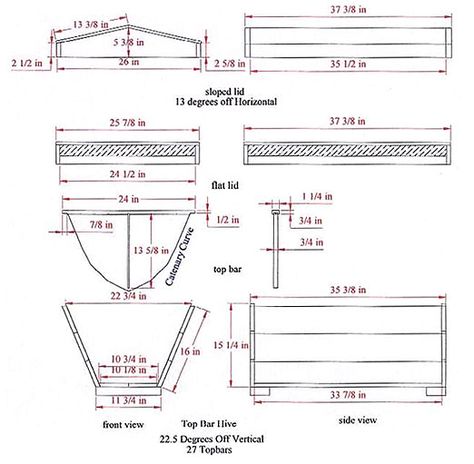 Top Bar Hive Construction - Dennis Murrell | Beesource Beekeeping Forums Top Bar Bee Hive, Honey Bees Keeping, Top Bar Hive, Bee Hive Plans, Backyard Bee, Raising Bees, Bar Plans, Backyard Beekeeping, Bee Keeper