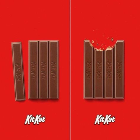 I dont understand the right picture at all!  🎵🎶Break me off a piece of that....           Kit Kat Bar 🎶🎵 How do you eat yours??? The Left or right? Kitkat Packaging, Chocolate Photography, Chocolate Bar Design, Kit Kat Bars, Jordan Essentials, Did You Eat, Lularoe Styling, Kit Kat, Design Research