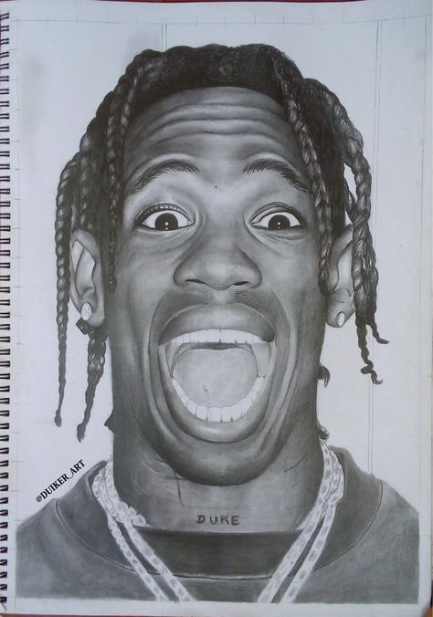 Travis Scott Sketch, Travis Scott Drawing, Screaming Drawing, Travis Scot, Dragon Ball Art Goku, Random Inspiration, Anime Book, Dragon Ball Art, Book Art Drawings