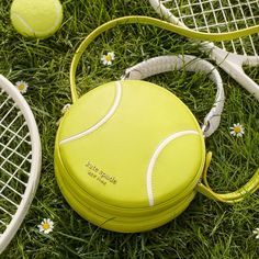 serving up all the latest from kate spade new york. Tennis Tote, Novelty Purses, Lawn Dress, Novelty Bags, Granny Smith, Leather Handbags Crossbody, Tennis Ball, Cute Bags, Small Crossbody