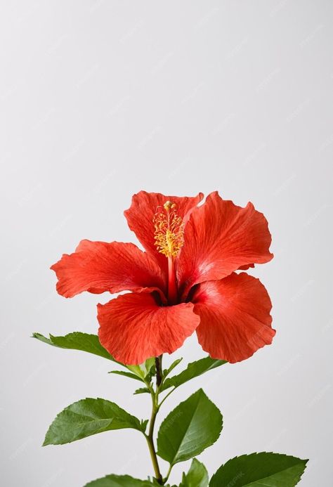 Premium Photo | Red hibiscus flower on white background Flower On White Background, Red Hibiscus Flower, Flowers Hibiscus, Hibiscus Plant, Red Hibiscus, Plant Photography, Hibiscus Tea, Flower Nature, Blooming Plants