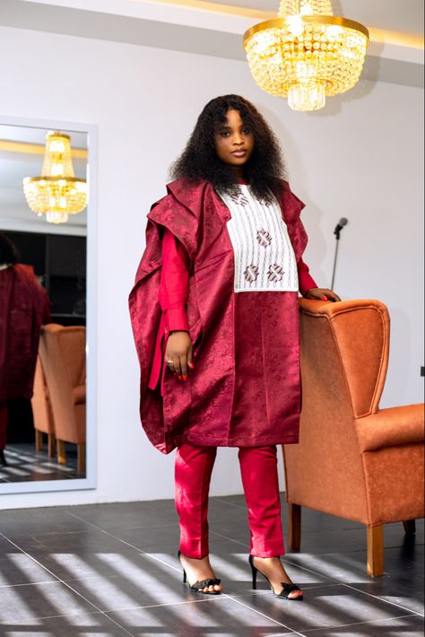 Latest Agbada Styles For Women, Female Agbada Gown Styles, Agbada Women, Agbada Styles For Women, Women Agbada, Female Agbada Styles, Ankara Agbada Styles For Women, Agbada Outfit, African Wear Designs