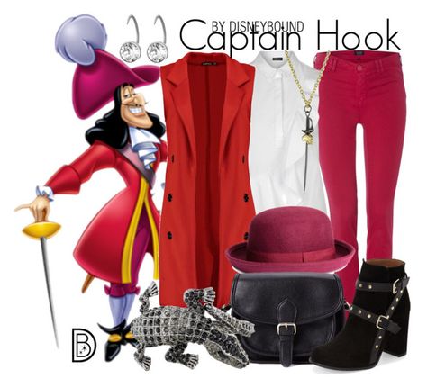 "Captain Hook" by leslieakay ❤ liked on Polyvore featuring Armani Jeans, Topshop, H&M, Forever 21, Kenneth Jay Lane, Noir, Marc Jacobs, disney and disneybound Captain Hook Disneybound, Hook Disneybound, Peter Pan Outfit, Disneybound Ideas, Disney Bounds, Disney Inspired Fashion, Disney Bounding, Character Inspired Outfits, Disney Bound Outfits