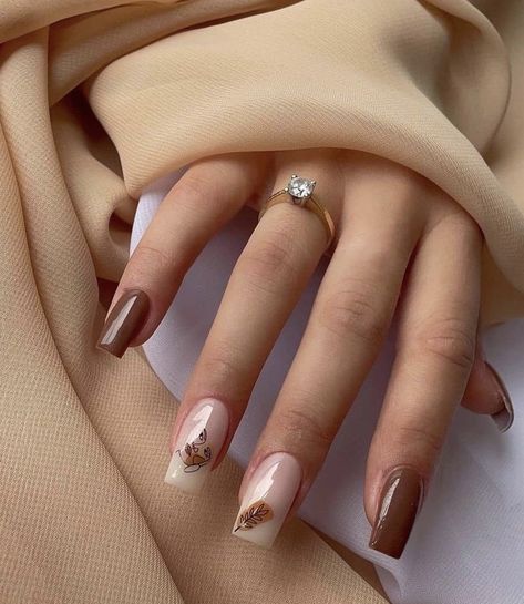 Thanksgiving Nail Designs, Fall Nail Trends, Nail Art Trends, Nude Nail Designs, Cute Nails For Fall, Cute Summer Nails, Thanksgiving Nails, Neutral Nails, Autumn Nails