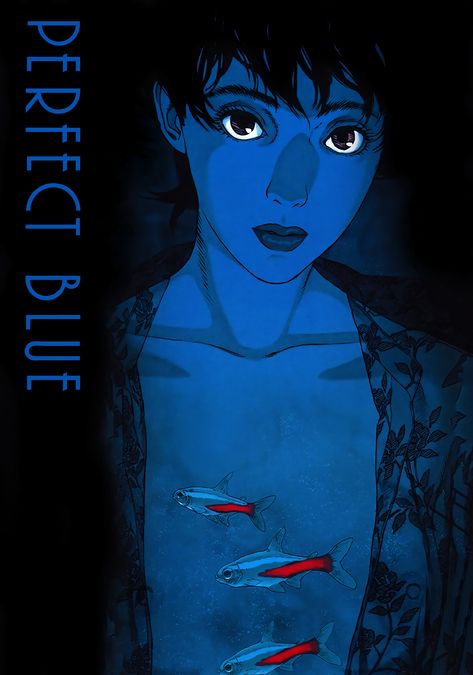 Curso de Narrativas Visuais. Dark Siren, Satoshi Kon, Perfect Blue, Blue Anime, Bd Comics, Blue Poster, Old Anime, Anime Wall Art, Manga Covers