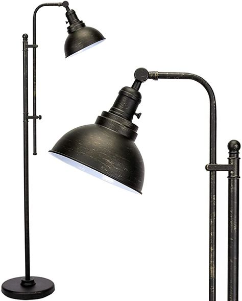 CO-Z Industrial Floor Lamp Adjustable, 65 Inches Rustic Floor Task Lamp in Aged Bronze Finish, Standing Lamp with Metal Shade for Living Room Reading Bedroom Office, ETL. - - Amazon.com Floor Task Lamp, Floor Lamp Adjustable, Farmhouse Floor Lamps, Industrial Floor Lamp, Rustic Floor Lamps, Rustic Floor, Industrial Floor, Pole Lamps, Pharmacy Floor Lamp