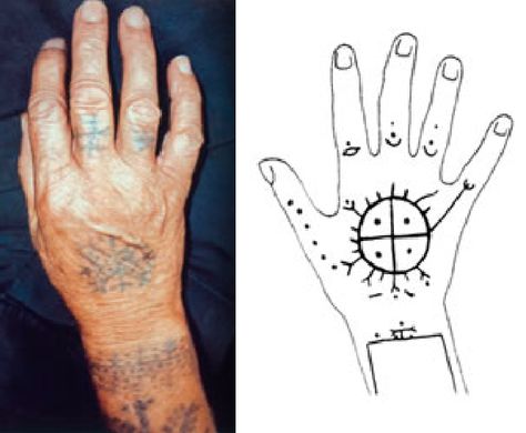 (left) Bosnian woman’s hand tattoos, 2000. Photograph © Michael Laukien. (right) Arab woman's hand tattoo from Iraq, ca. 1930. Iraq Tattoo, History Of Tattoos, Africa Tattoos, History Tattoos, The Vanishing, Arab Women, Hand Tattoo, Get A Tattoo, The Middle East