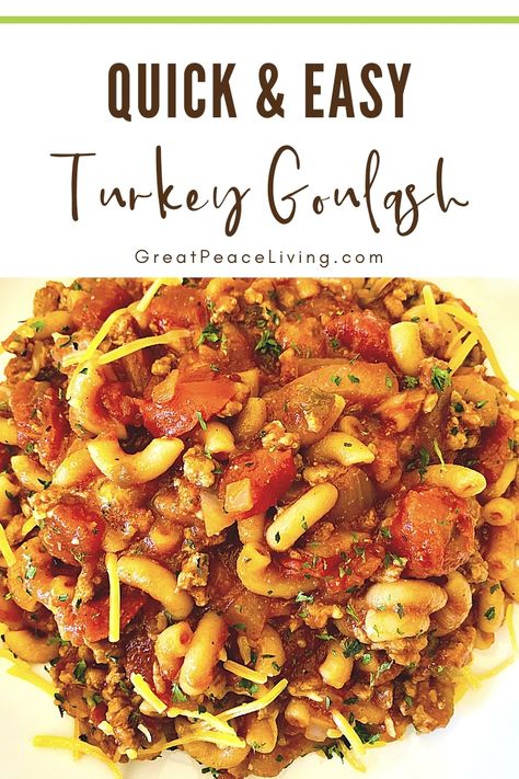 Quick & Easy 30-Minute Turkey Goulash Recipe Ground Turkey Goulash, Turkey Goulash, Recipes Using Ground Turkey, Brine Recipes, Easy Goulash Recipes, Turkey Dinners, Healthy Turkey Recipes, Goulash Recipe, Turkey Brine