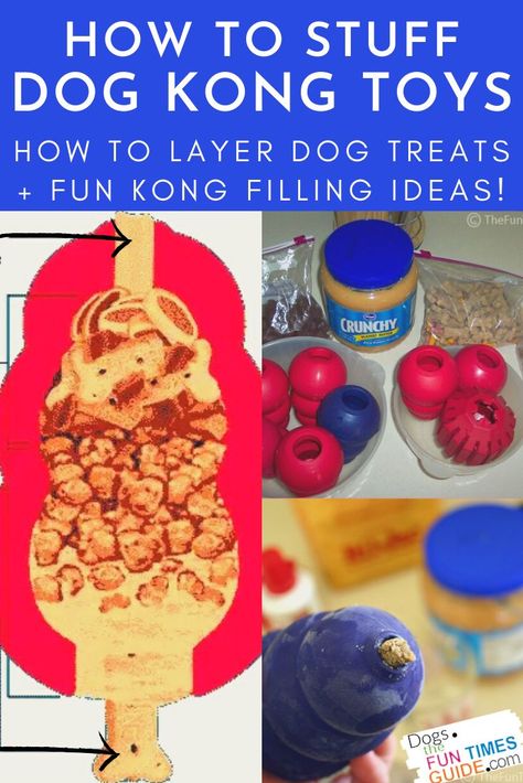 Wondering exactly how other people stuff Kongs for their dogs? I'm going to show you how to stuff a Kong toy for dogs + A few brilliant Kong stuffing hacks for first-timers. #dogtoys #dogchews #interactivedogtoys #dogkongtoy What To Stuff In A Kong Toy, Filling A Kong Toy, What To Put In A Kong Toy, How To Stuff Kong Toy, Kong Stuffers For Puppies, How To Stuff A Kong Toy, How To Clean A Kong Dog Toy, How To Fill A Kong Toy, Kong Stuffing Recipes Puppys