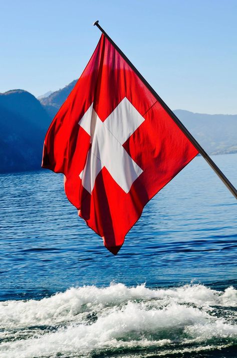 Swiss Flag Wallpaper, Switzerland Flag Wallpaper, Flag Of Switzerland, Switzerland Wallpaper, Best Of Switzerland, A Farewell To Arms, Lake Lucerne, Swiss Flag, Switzerland Flag