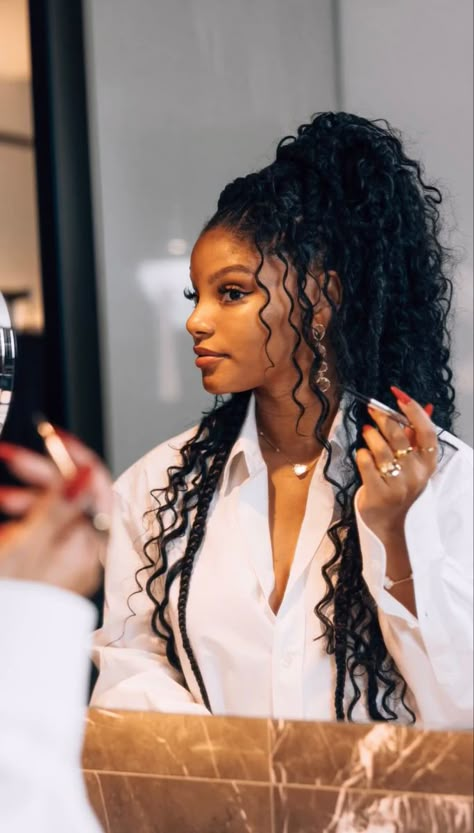 Halle Bailey Braids, Halle Bailey Nails, Halle Bailey Pregnant, Halle Bailey Hairstyles, Chloe Bailey Hair, Chloe Bailey Hairstyles, Halle Bailey Locs, Halle Bailey Hair, Cornrow Hairstyles Natural Hair