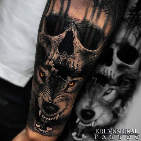 Wolf Tattoo Forearm, Small Wolf Tattoo, Viking Tattoo Sleeve, Lion Tattoo Sleeves, Wolf Tattoo Sleeve, Skull Sleeve Tattoos, Men Tattoos Arm Sleeve, Forest Tattoos, Cool Forearm Tattoos