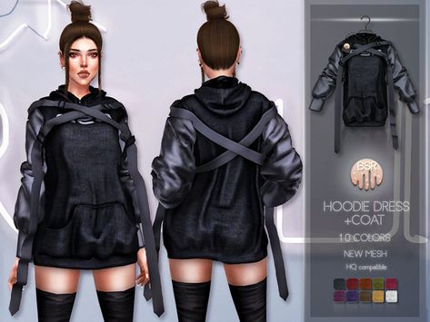 Sims 4 Cc Hoodie, Mods Sims 4, Lotes The Sims 4, Cc Sims4, Sims 4 Anime, Pelo Sims, The Sims 4 Packs, Sims 4 Dresses, Sims 4 Mm