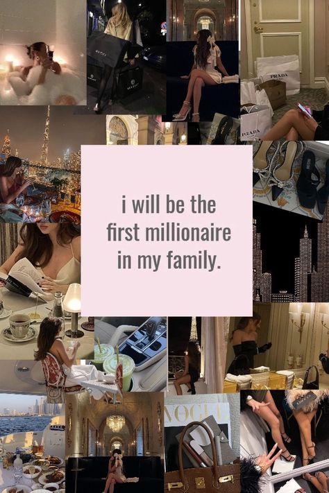 Family Vision Board, Millionaire Mindset Quotes, Life Goals Future, Vision Board Images, Vision Board Wallpaper, Vision Board Photos, Self Made Millionaire, Business Woman Successful, Dream Vision Board