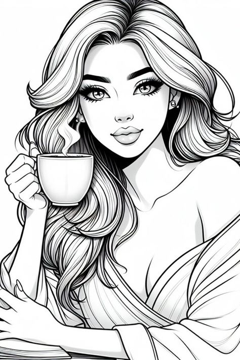 Click the link above and dive into the magical world of creativity on our Pinterest account. Discover a variety of coloring pages that await your inspiration! 😅😹 Trans Coloring Pages, Indian Women Drawing Sketch, Realistic Coloring Pages Of People, Coloring Book Art Beautiful, Women Drawing Sketches, Drawing Ideas Of People, Human Coloring Pages, Girl Colouring Pages, Coloring Pages Girl