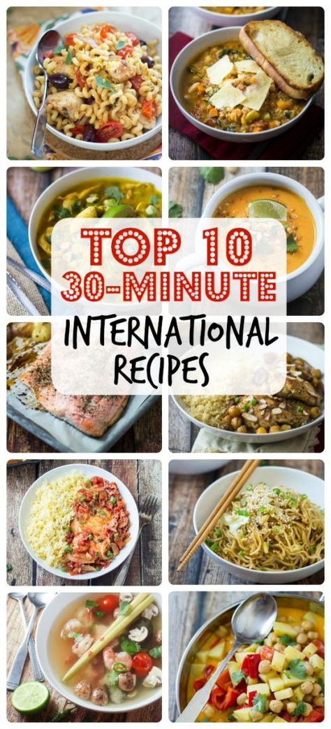 The top 10 foreign, ethnic, and international 30 minute recipes on The Wanderlust Kitchen! 30 Minute Recipes, Foreign Food, Favorite Recipes Dinner, Global Recipes, Quick Dinner Recipes, 30 Minute Meals, World Recipes, Quick Dinner, International Recipes