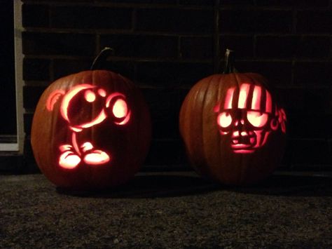 PVZ Plants Vs Zombies Pumpkin Carving, Zombie Pumpkin Carving, Plants Vs Zombies Pumpkin, Lego Plants Vs Zombies, Pvz Peashooter, Chomper Pvz, Zombie Pumpkin, Pea Shooter, Plants Vs Zombies Toys