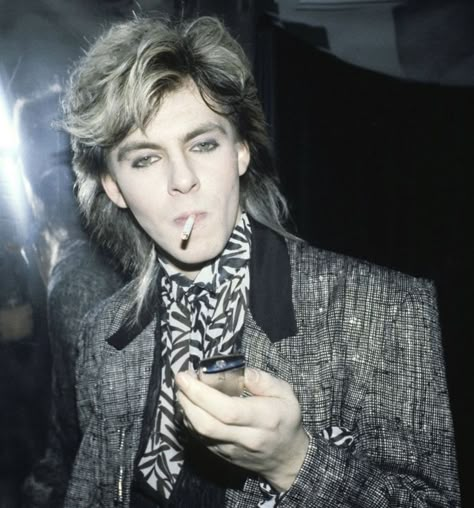 80s Fashion Icons, Five Guys Burgers, 80s People, Musician Fashion, Five Guy Burgers, Aesthetic Queen, Boys On Film, Nick Rhodes, 80s Men